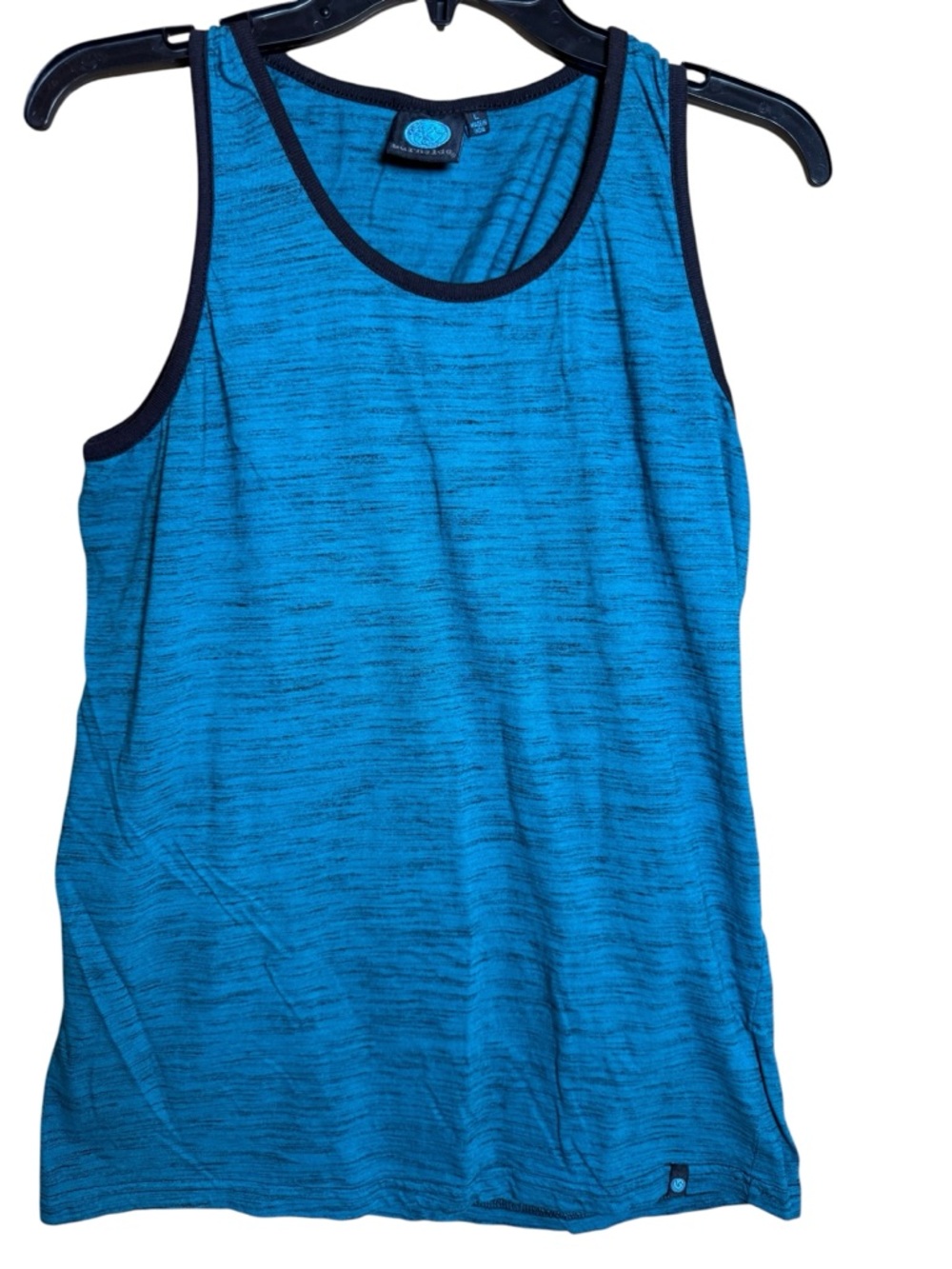 Burnside Men's Teal Blue Space Dye Tank Top Made in India Size Large
